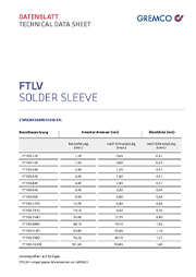 GREMCO FTLV solder connectors data sheet