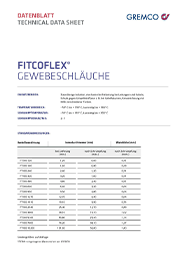 GREMCO Fitcoflex® Gewebeschläuche Datenblatt